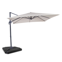 Cantilever parasol Pisogne 300x300cm – Premium parasol - Beige | Incl. fillable parasol tiles