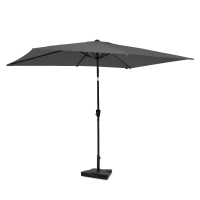 Parasol Rapallo 200x300cm – Premium parasol - Grey | Incl. concrete base 20 kg