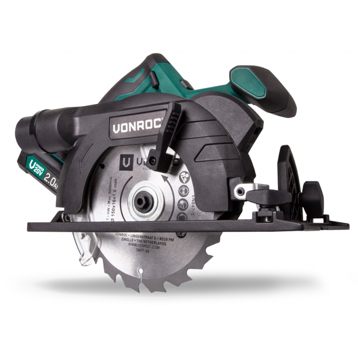 Scie circulaire 20V - 150mm | Batterie 2.0Ah et chargeur incl.