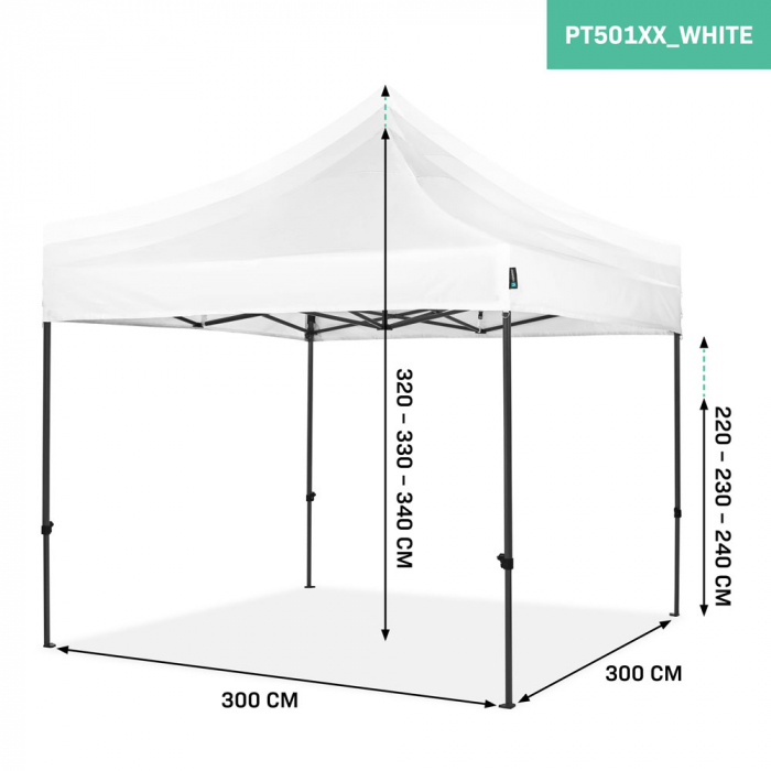 Easy-Up Party Tent - 3x3 m | White