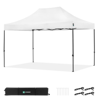 Party Tent - 3x4.5 m - Premium Easy-Up Party Tent | White