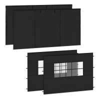 Sidewall Set - 3X4.5 m - For Premium  Party Tent PT502XX | Black