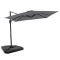Parasol Porte-à-faux Pisogne 300x300cm - Premium parasol - Gris | Incl. Dalles de parasol remplissables.