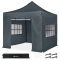Tente de fête Easy-Up - 3x3 m | Ensemble incl. parois latérales - Grise