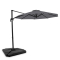 Parasol cantilever Bardolino 300cm - Premium parasol - Gris | Incl. 4 dalles de parasol remplissables 