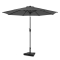 Parasol Recanati Ø300cm - Premium Haute Qualité parasol - gris | Incl. Pied de parasol 20 kg