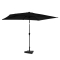 Parasol Rapallo 200x300cm - Parasol Premium - Anthracite/Noir | Pied en béton 20 kg inclus