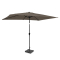 Parasol Rapallo 200x300cm - Parasol Premium - Taupe | Incl. pied en béton 20 kg