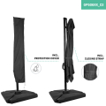 Cantilever parasol Pisogne 300x300cm – Premium parasol - Anthracite/Black | Incl. fillable parasol tiles