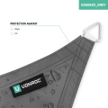 Shade Sail Square – Premium – 360×360 cm – Water resistant | Grey
