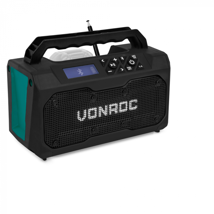 Radio de chantier 20V – FM, Bluetooth, USB | Batterie et chargeur excl. main product photo