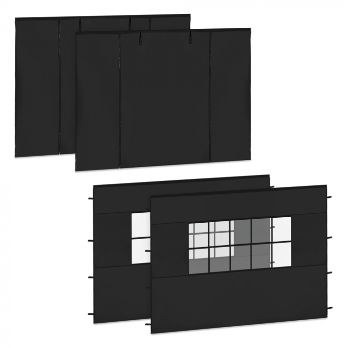 Ensemble de Parois Latérales - Pour Tente de Réception Premium PT501XX | Noir main product photo