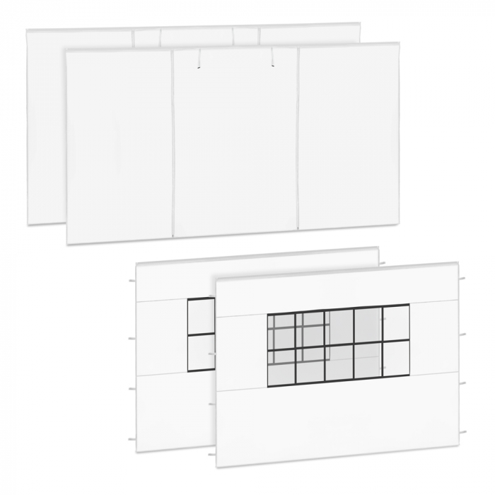 Parois latérales 3x4,5 m pour tente de réception – Set 4 pièces, étanche & UV 50+ | VONROC PT805AA – Blanc main product photo