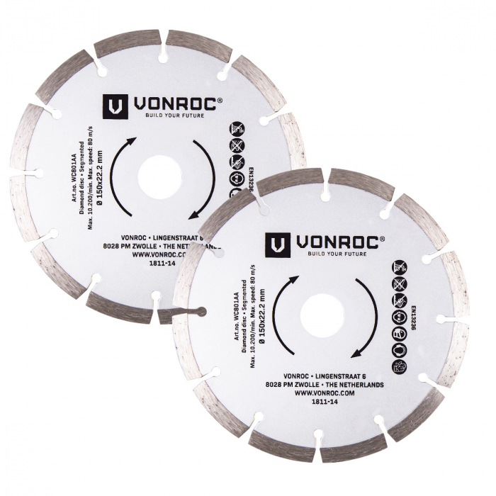 Disques diamant 150mm - 2 pcs | Universels main product photo
